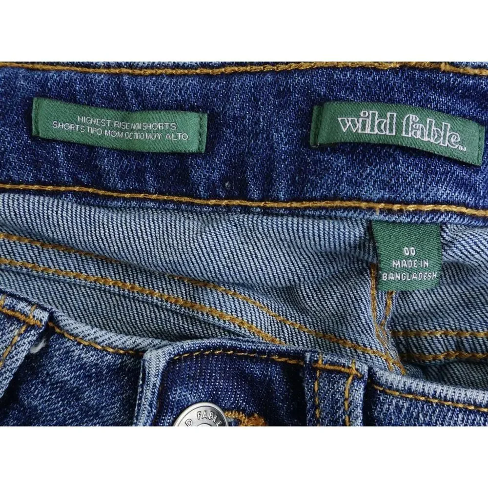 2/$15 Wild Fable Highest Rise Mom Jean Shorts Size 00